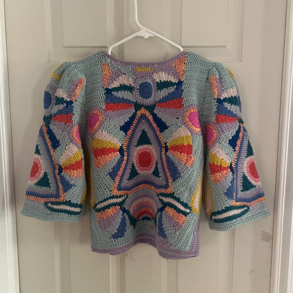 Sea - Karli Crochet Puff Sleeve Sweater - Never Worn - Size: Medium - Picture 4 of 7